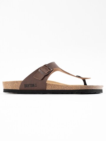 Bayton T-Bar Sandals 'Mercure' in Brown