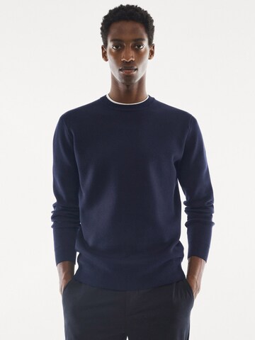 Pull-over 'Luxus' MANGO MAN en bleu : devant