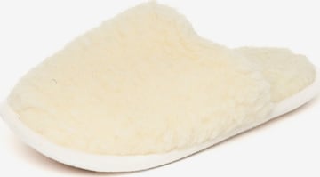Gottstein Slippers 'Curly Wool Curly Wool' in White: front