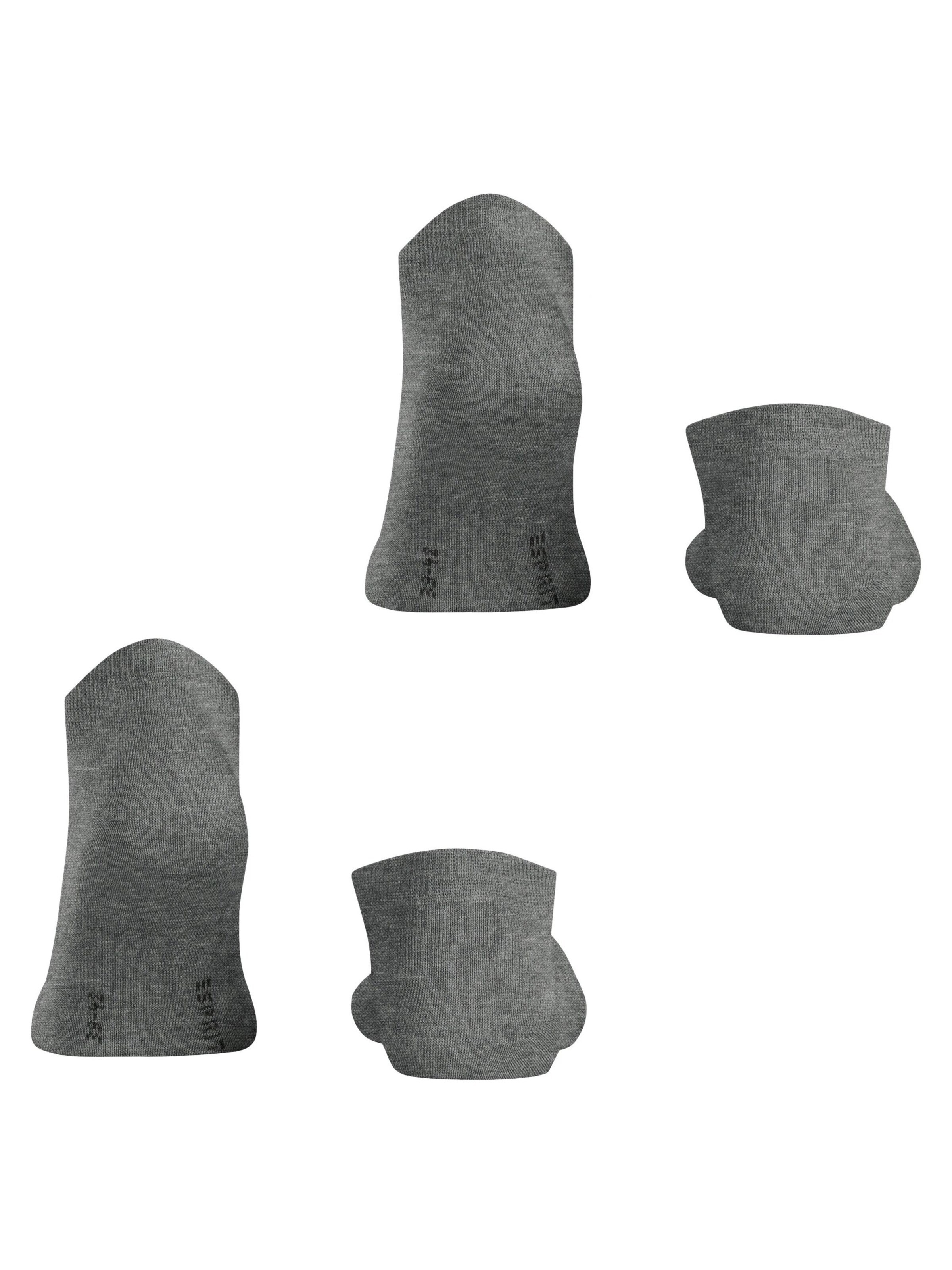 ESPRIT Ankle Socks 'Basic Uni 2-Pack' in Grey
