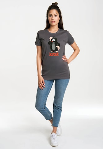 LOGOSHIRT Shirt 'Der kleine Maulwurf Krtek' in Grey