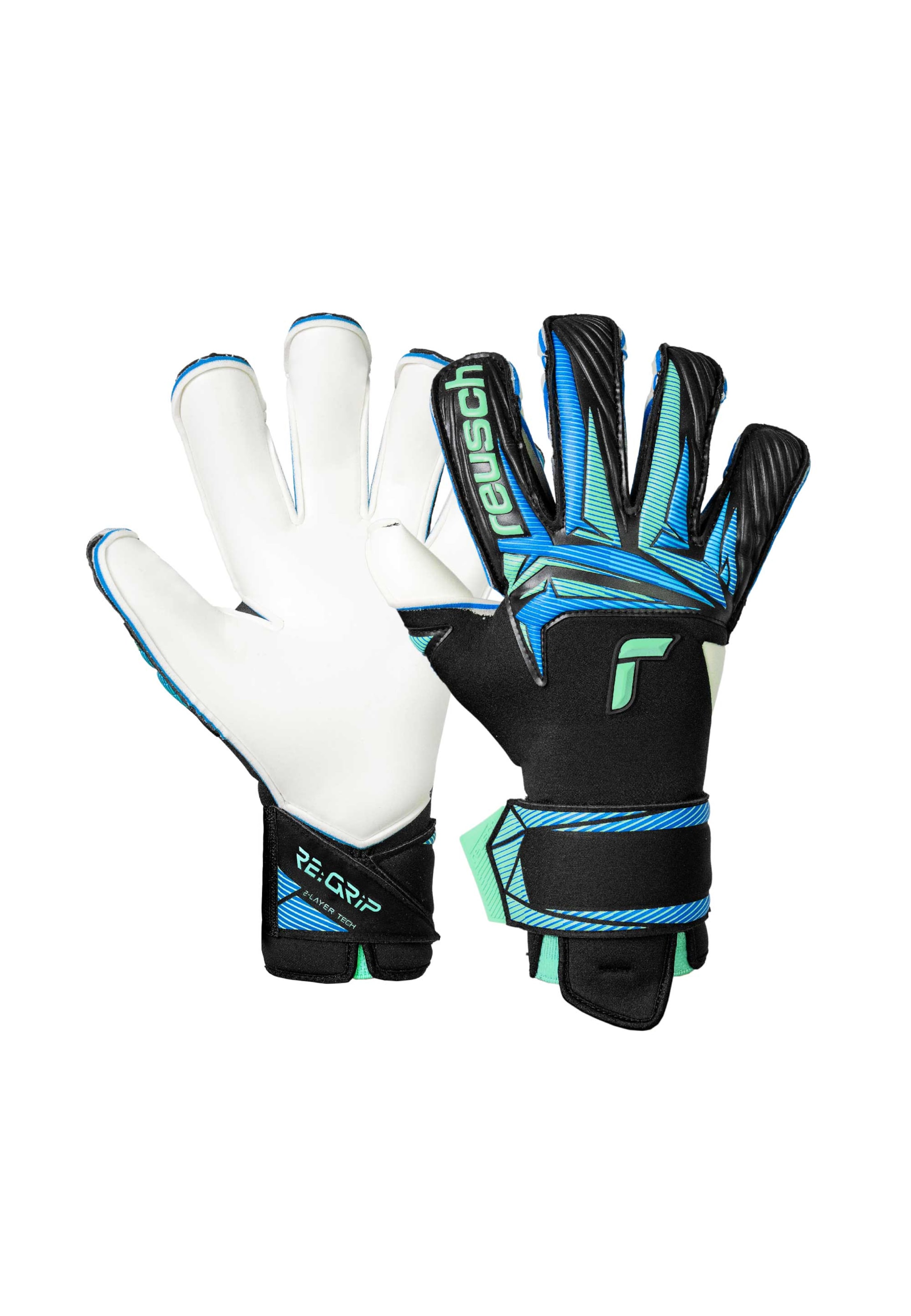 REUSCH Sporthandschoenen 'Attrakt RE:GRIP Evolution' in Blauw: voorkant
