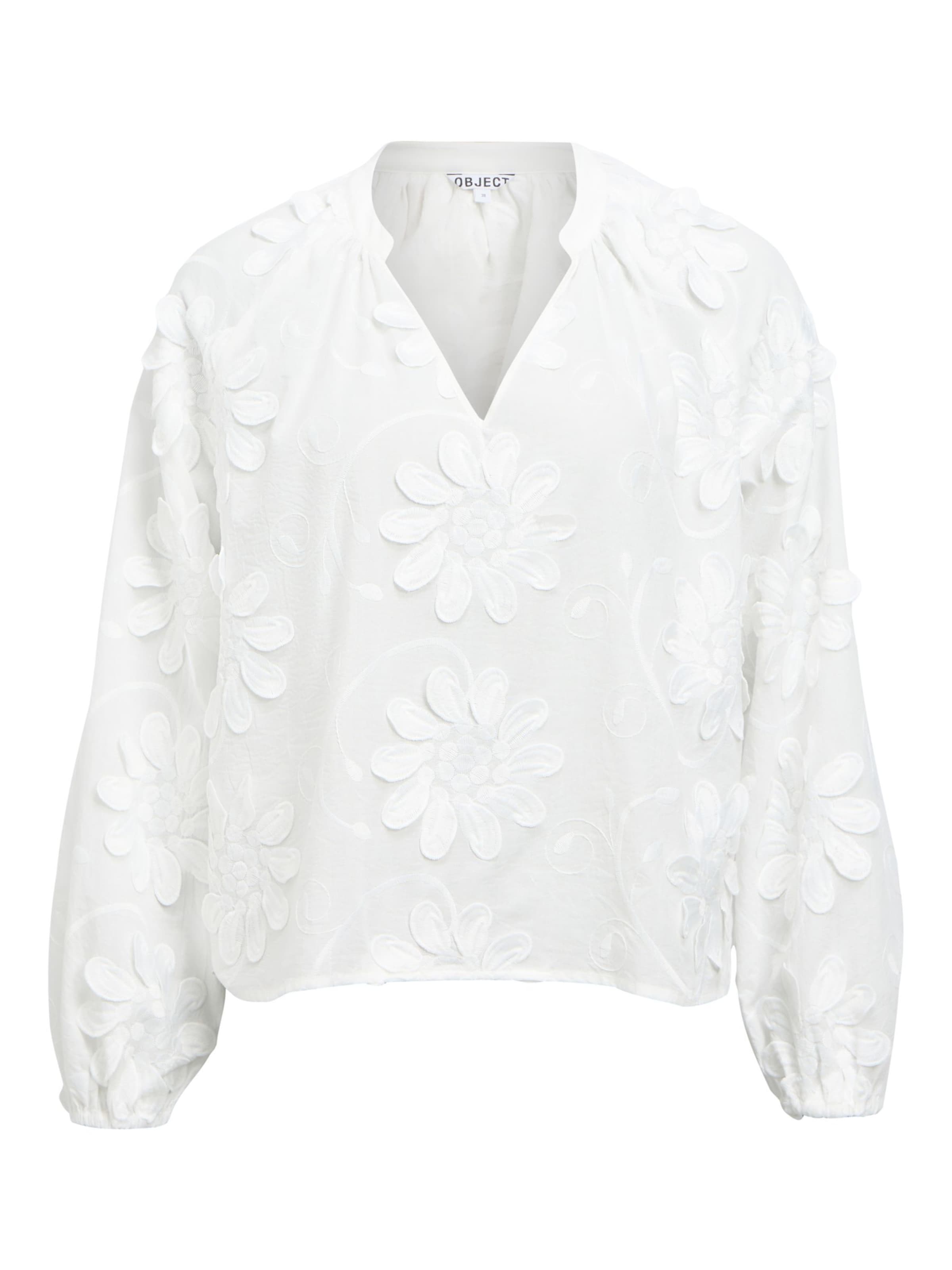 OBJECT Blouse 'OBJMaya Mya' in Wit: voorkant