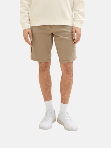 Regular Pantalon cargo TOM TAILOR en beige : devant