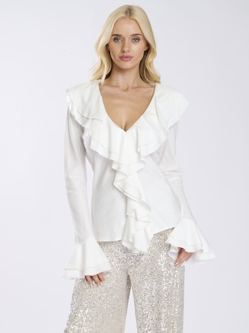 Finding Friday Blouse in Wit: voorkant