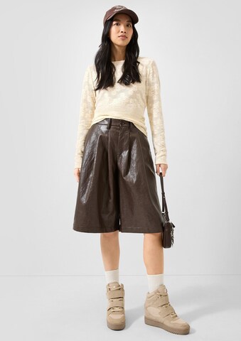 T-shirt QS en beige : devant