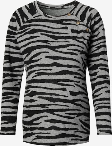 Supermom Shirt 'Nurs Zebra' in Schwarz: predná strana