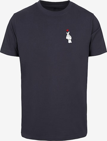Mister Tee Футболка 'Love Sign' в Синий: спереди