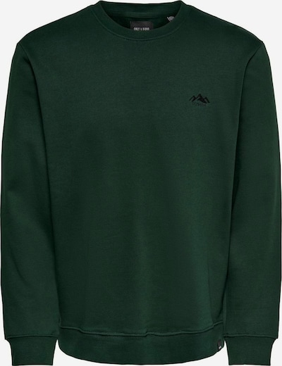 Only & Sons Sweatshirt in de kleur Donkergroen, Productweergave