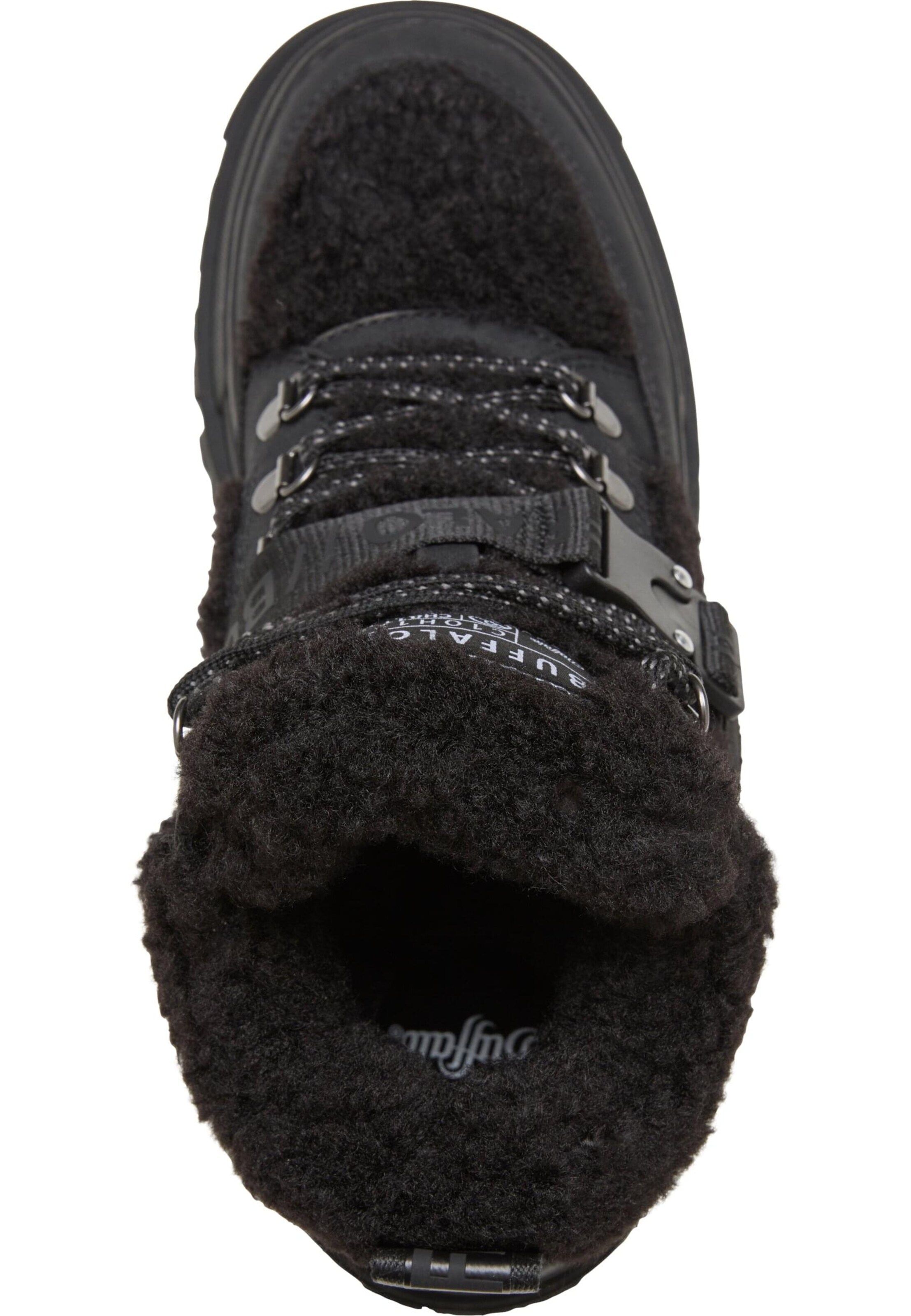BUFFALO - Botines con cordones 'Aspha' en negro