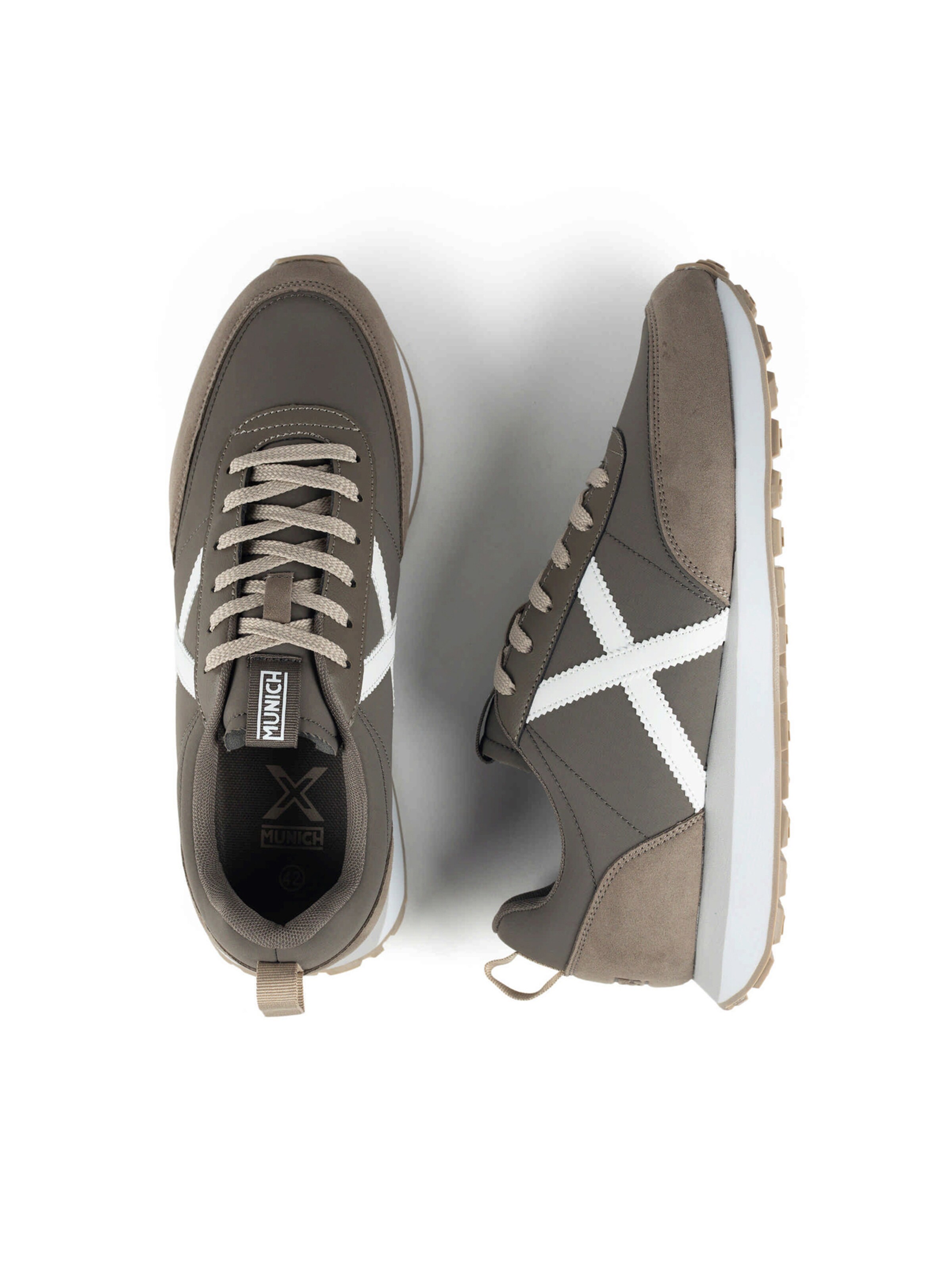 Baskets basses 'Rush' MUNICH en gris : au dessus