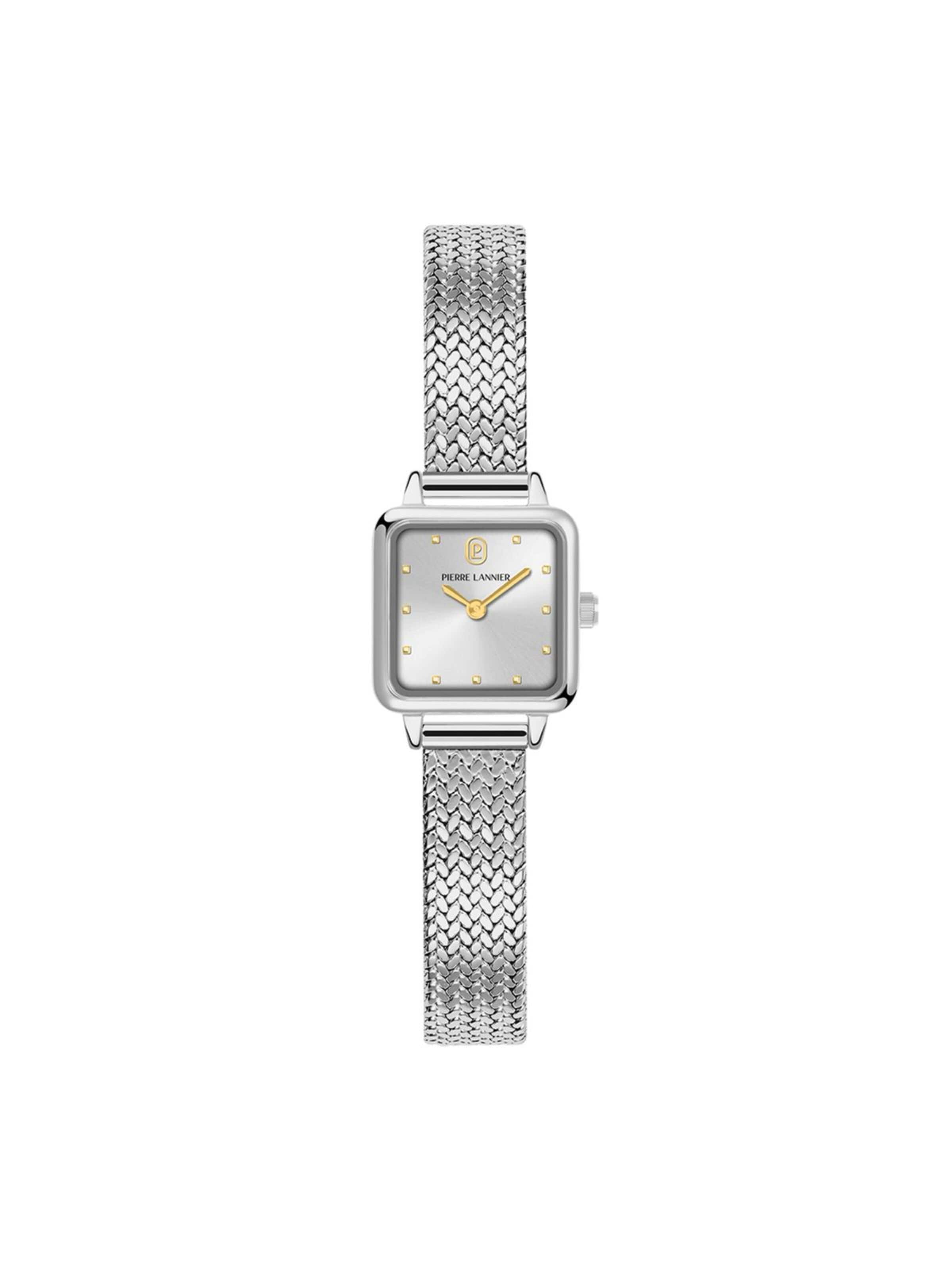 Montre à affichage analogique Pierre Lannier en argent : devant