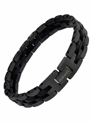 Holzwerk - Pulsera 'RIEGSEE' en negro: frente