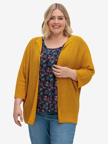 SHEEGO Knit Cardigan in Yellow: front