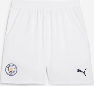 PUMA Regular Workout Pants 'Manchester City 24/25' in White: front