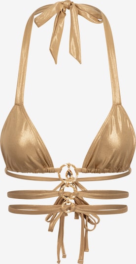 Top per bikini 'Crete Pendant Hoop Double Waist Strap Triangle' Moda Minx di colore oro, Visualizzazione prodotti
