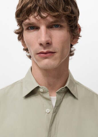 MANGO MAN Regular fit Button Up Shirt 'Play' in Green