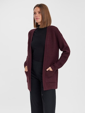 VERO MODA Knit Cardigan in Red: front