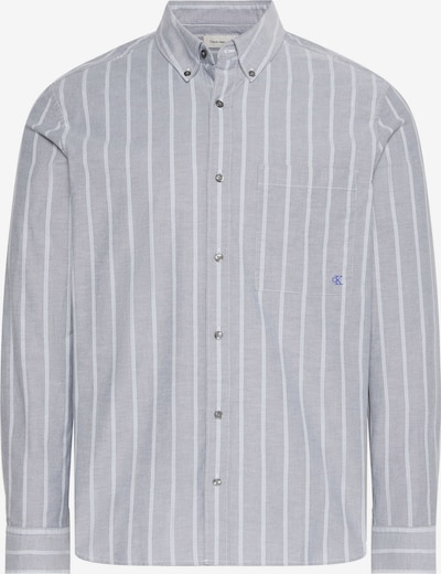 Marškiniai iš Calvin Klein Jeans, spalva – melsvai pilka / balta, Prekių apžvalga