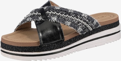Laufsteg München Pantolette in schwarz / silber, Produktansicht
