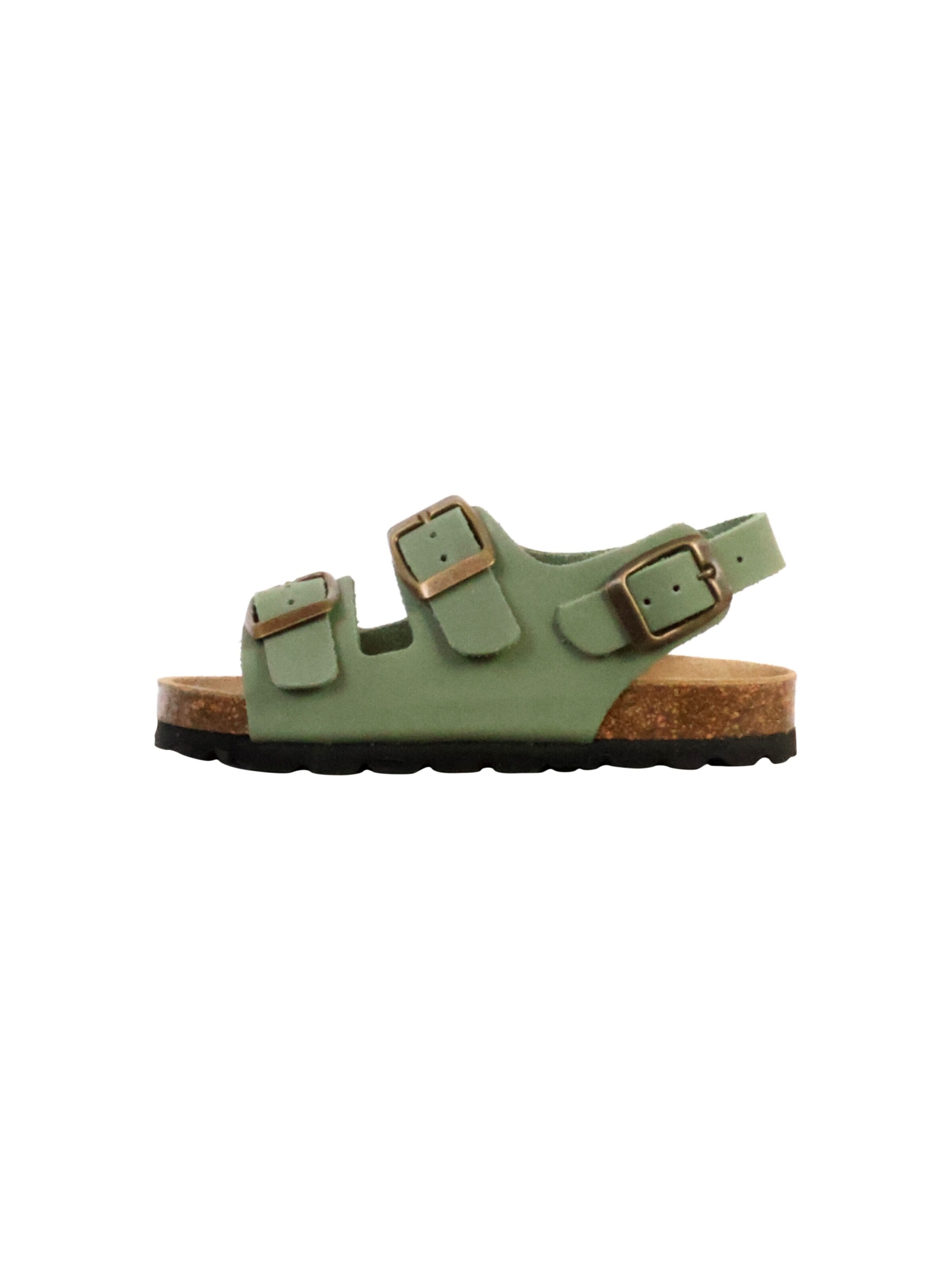 The Divine Factory Huisschoenen 'Kinder-Lederpantolette Noga Mistraly BS Edge' in Groen: voorkant