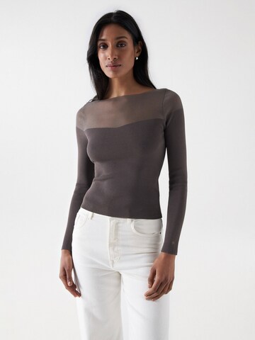 Salsa Jeans Sweater in Brown: front