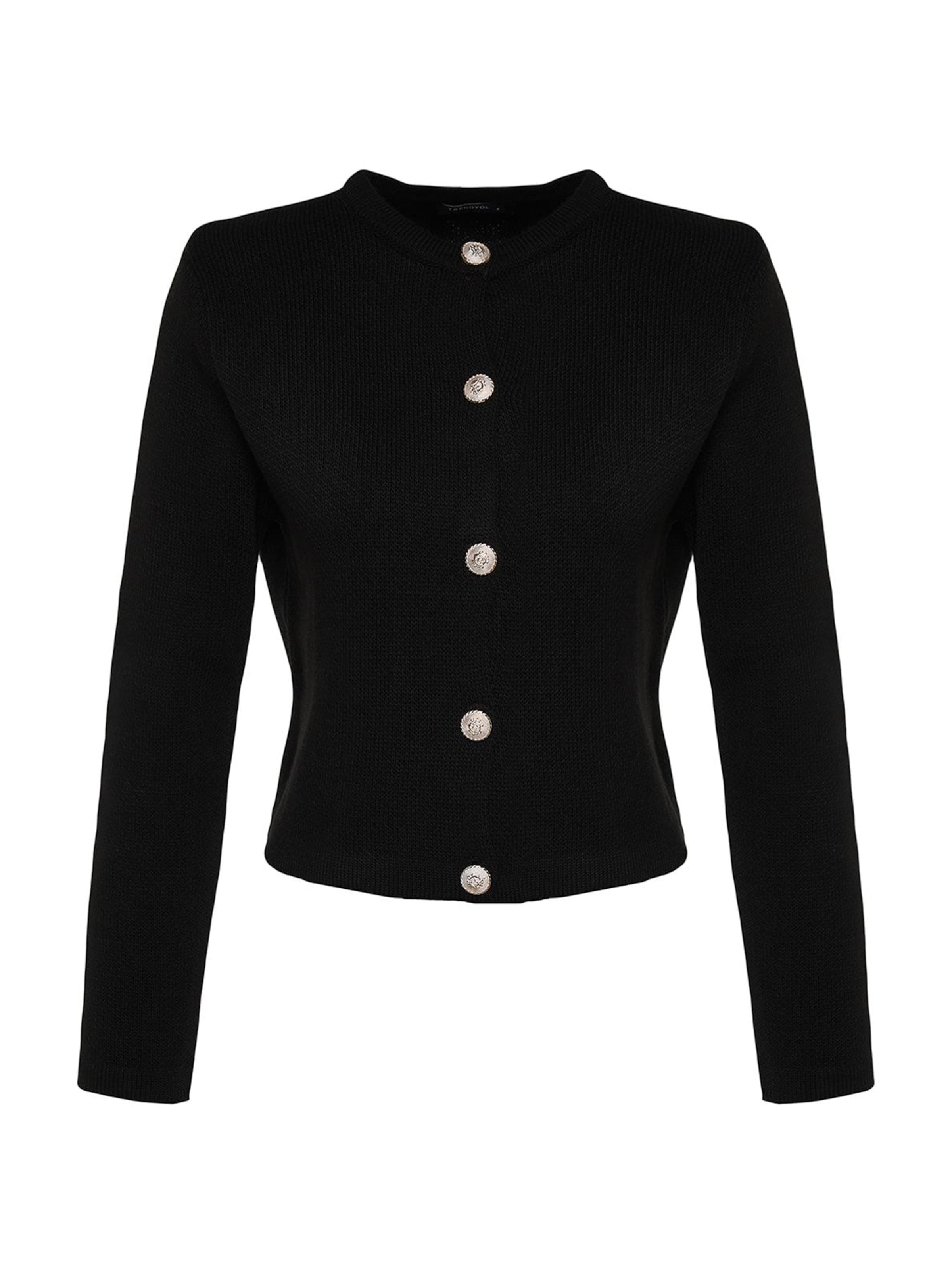 Trendyol Gebreid vest in XS in de kleur Zwart, Productweergave