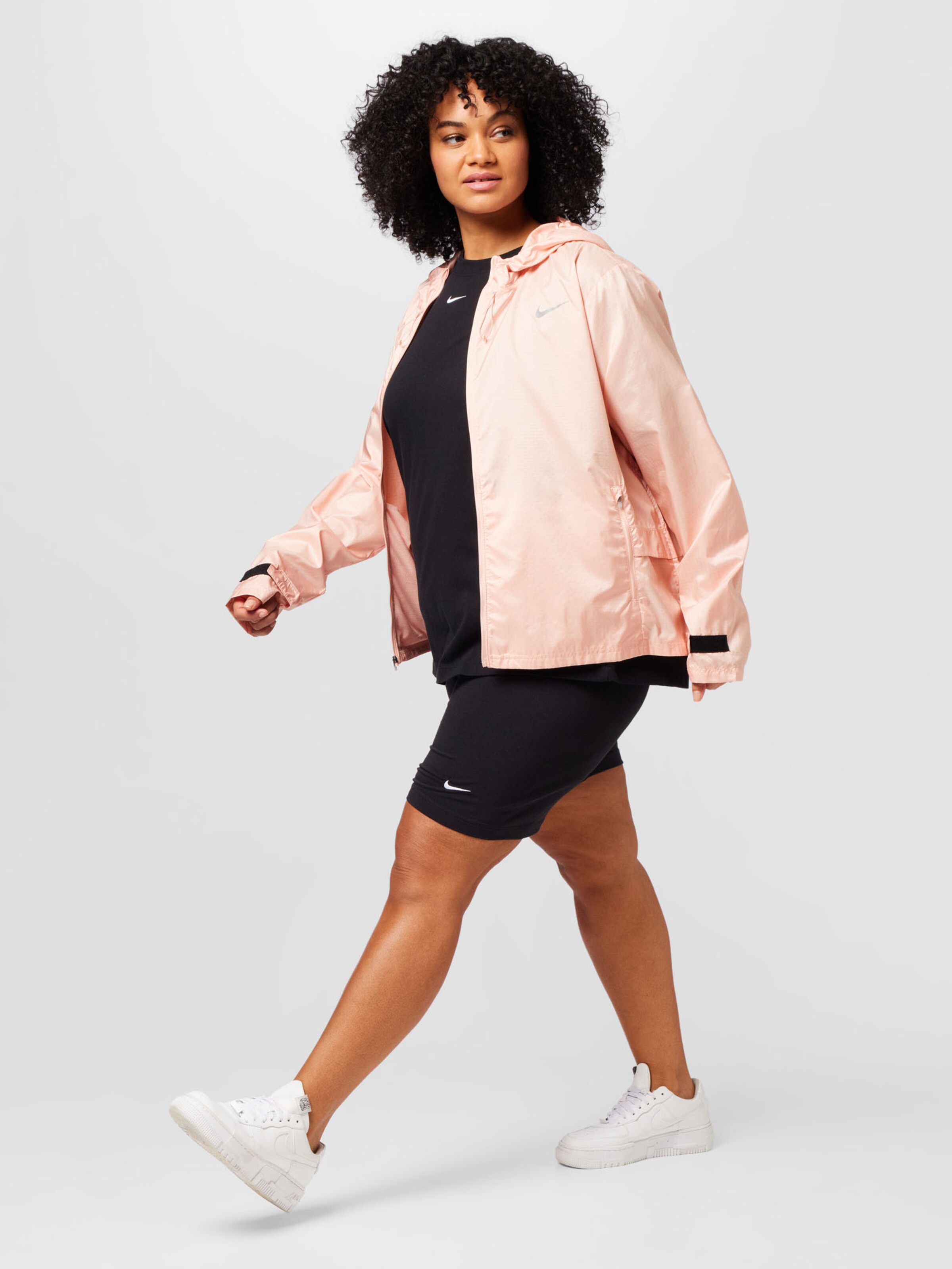 Nike pink deals rain jacket