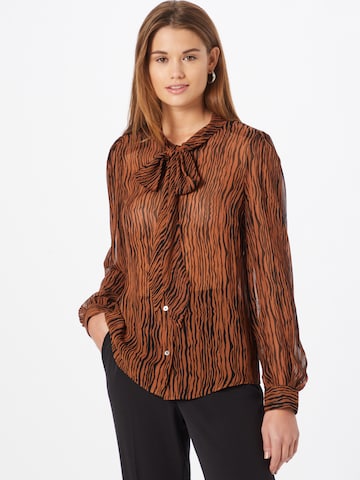 BE EDGY Blouse 'Nadja' in Bruin: voorkant