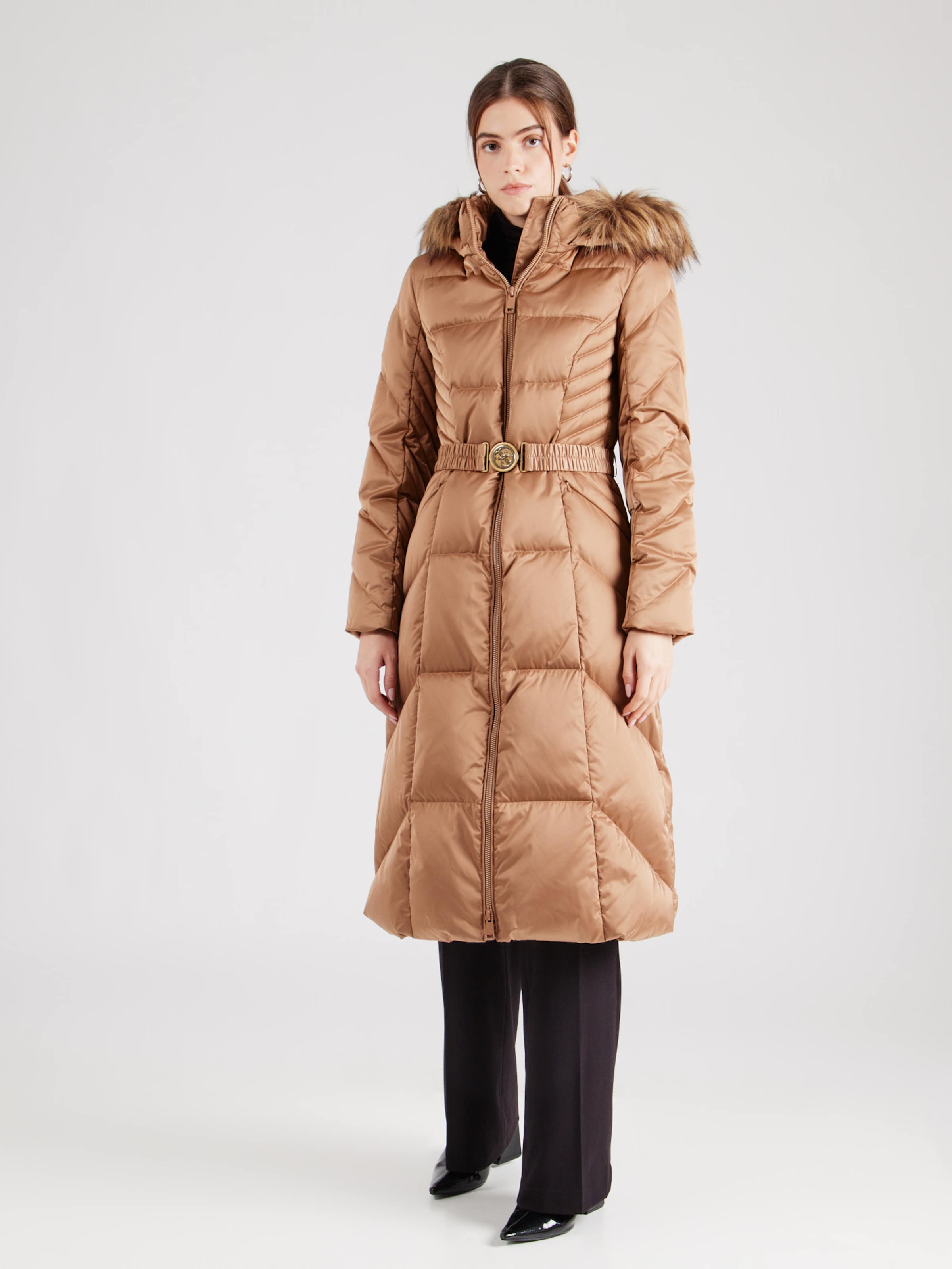 Guess black winter coat best sale