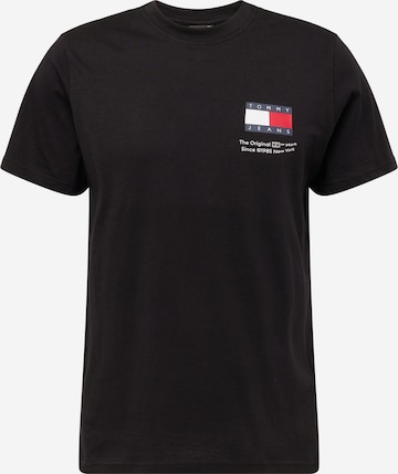 Tricou 'Essential' de la Tommy Jeans pe negru: față