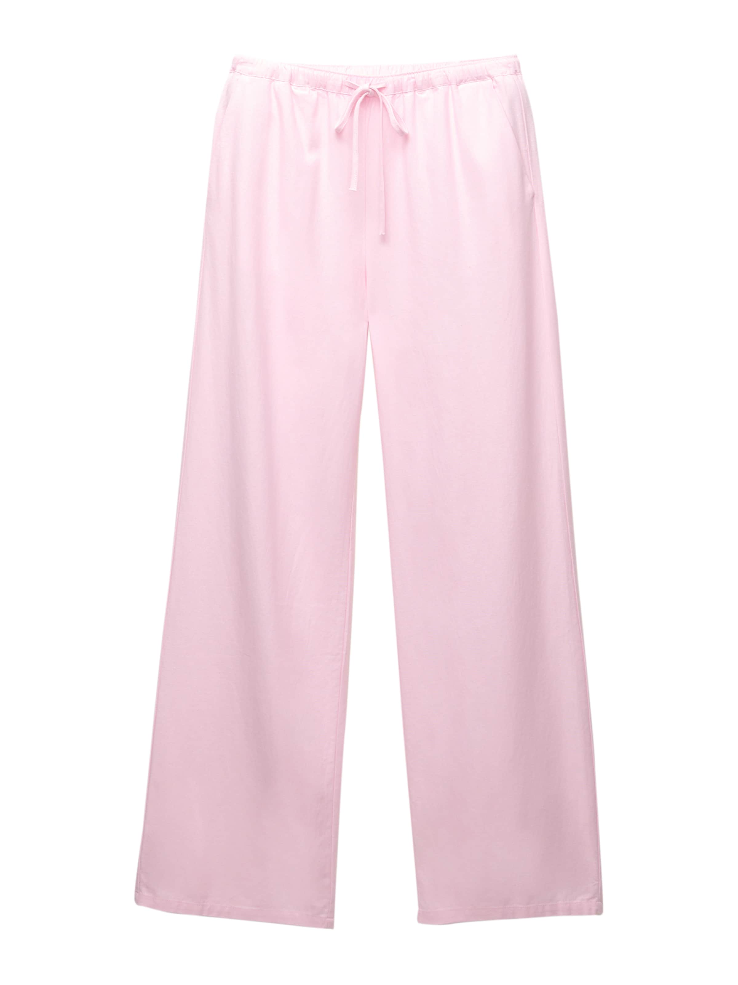 Pull&Bear Wide Leg Hose in Pink: Vorderseite