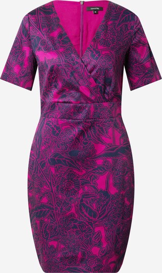 COMMA Kleid in nachtblau / pink, Produktansicht