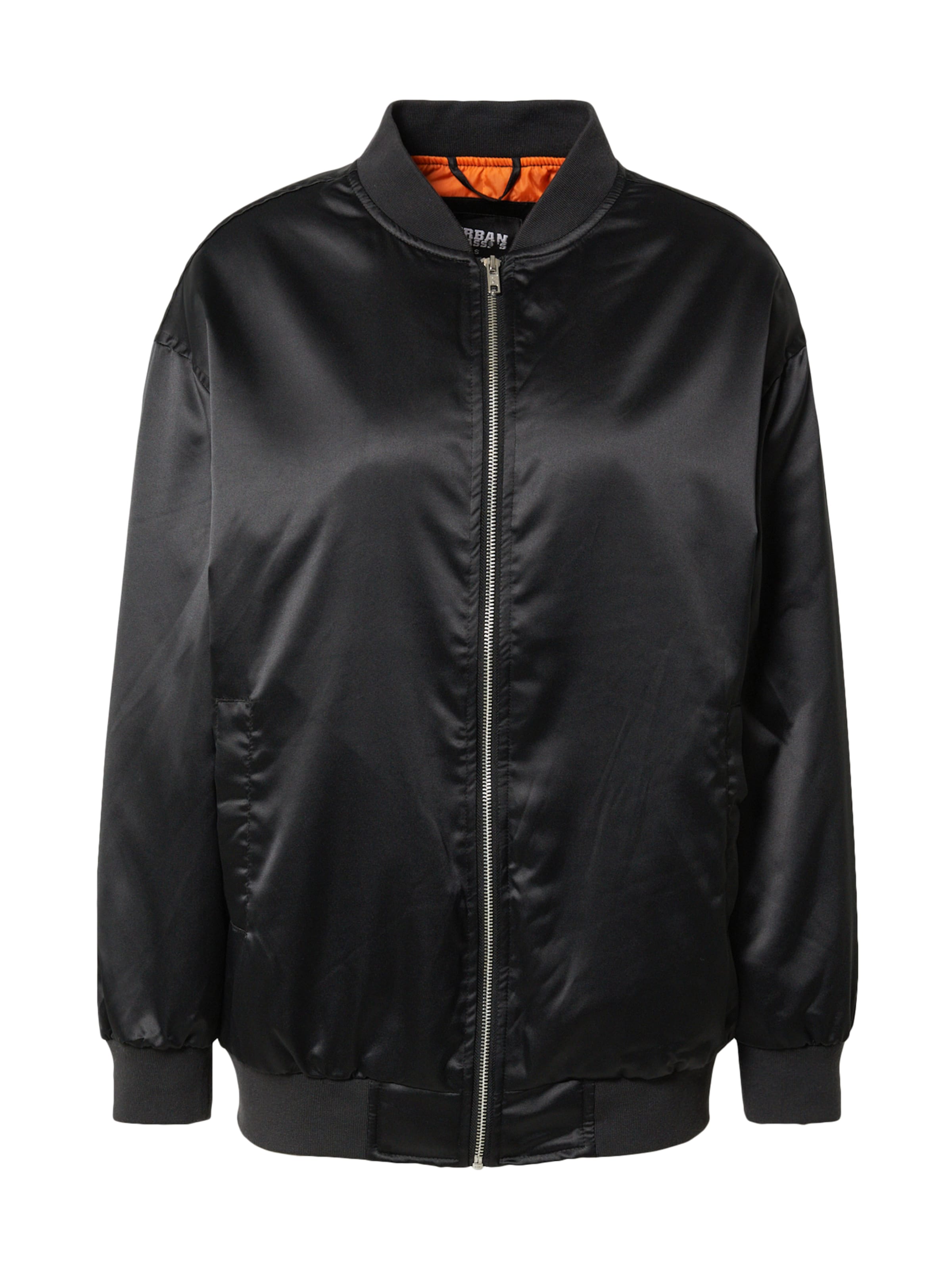 Urban Classics Φθινοπωρινό και ανοιξιάτικο μπουφάν σε μαύρο: μπροστά
