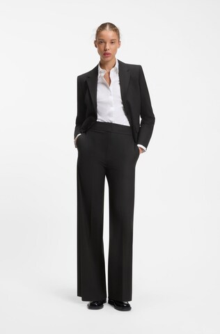 HUGO Wide leg Trousers with creases 'Himia' in Black