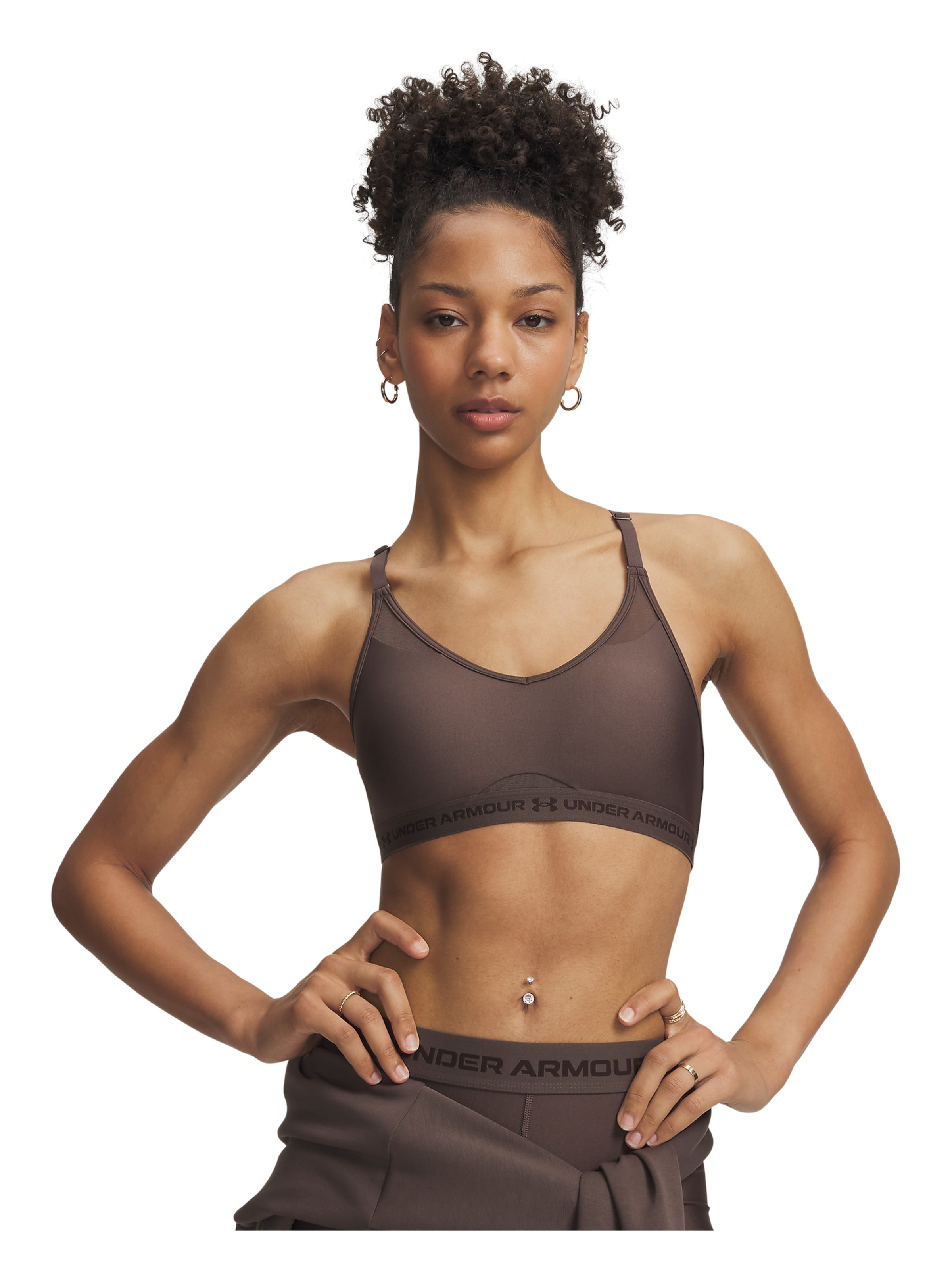 UNDER ARMOUR Bustier Sport bh in Bruin: voorkant