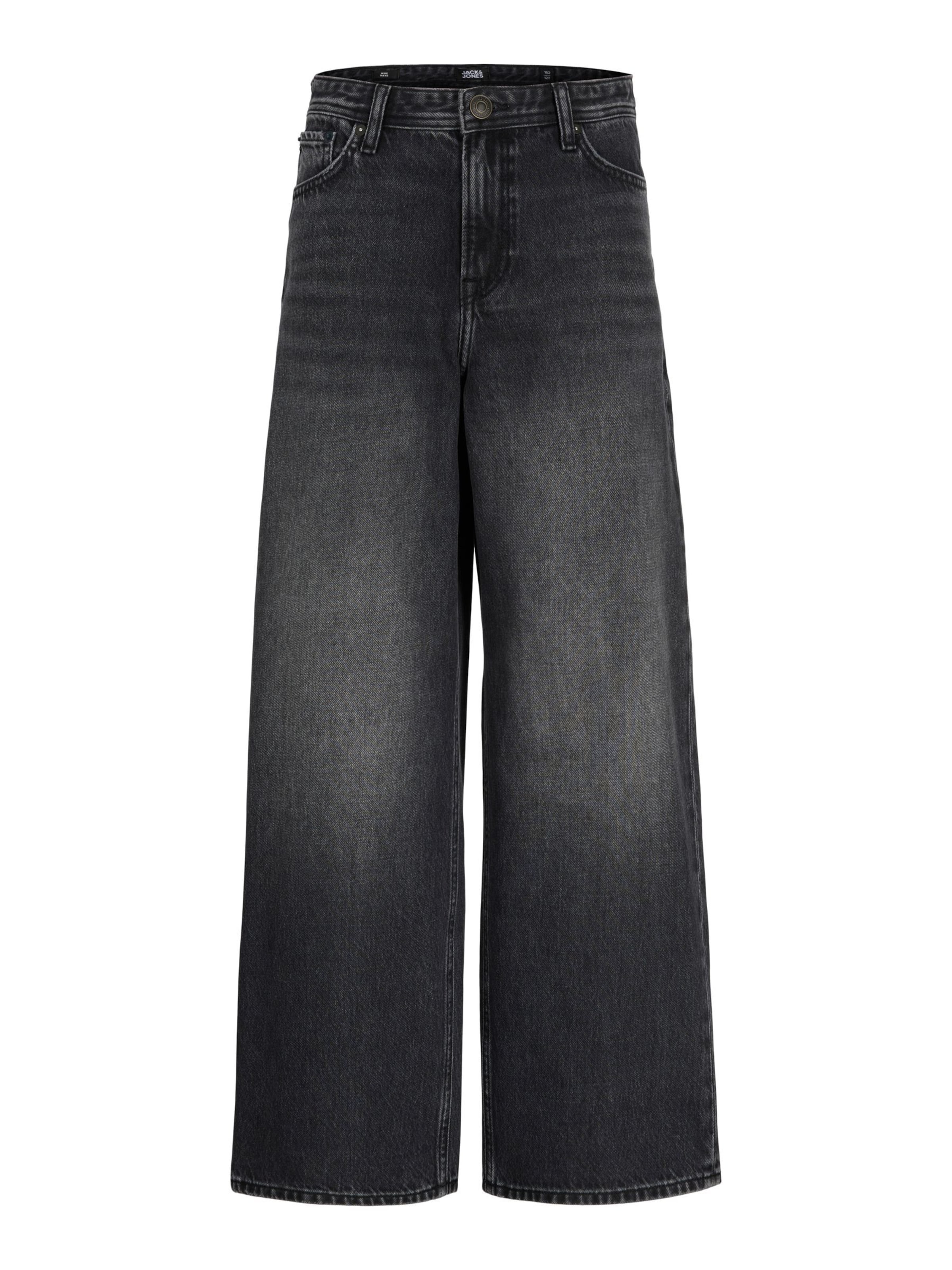 Jack & Jones Junior - Pierna ancha Vaquero 'JJIDave JJOriginal' en negro: frente