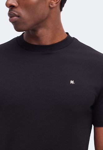 Maglietta 'Essential' di Karl Lagerfeld in nero: frontale