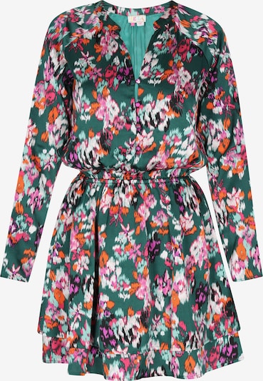 IZIA Košulja haljina u kraljevski zelena / tamno narančasta / crna / bijela, Pregled proizvoda