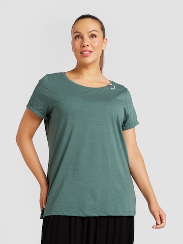 Ragwear Plus T-shirt 'LORAH' i grön: framsida