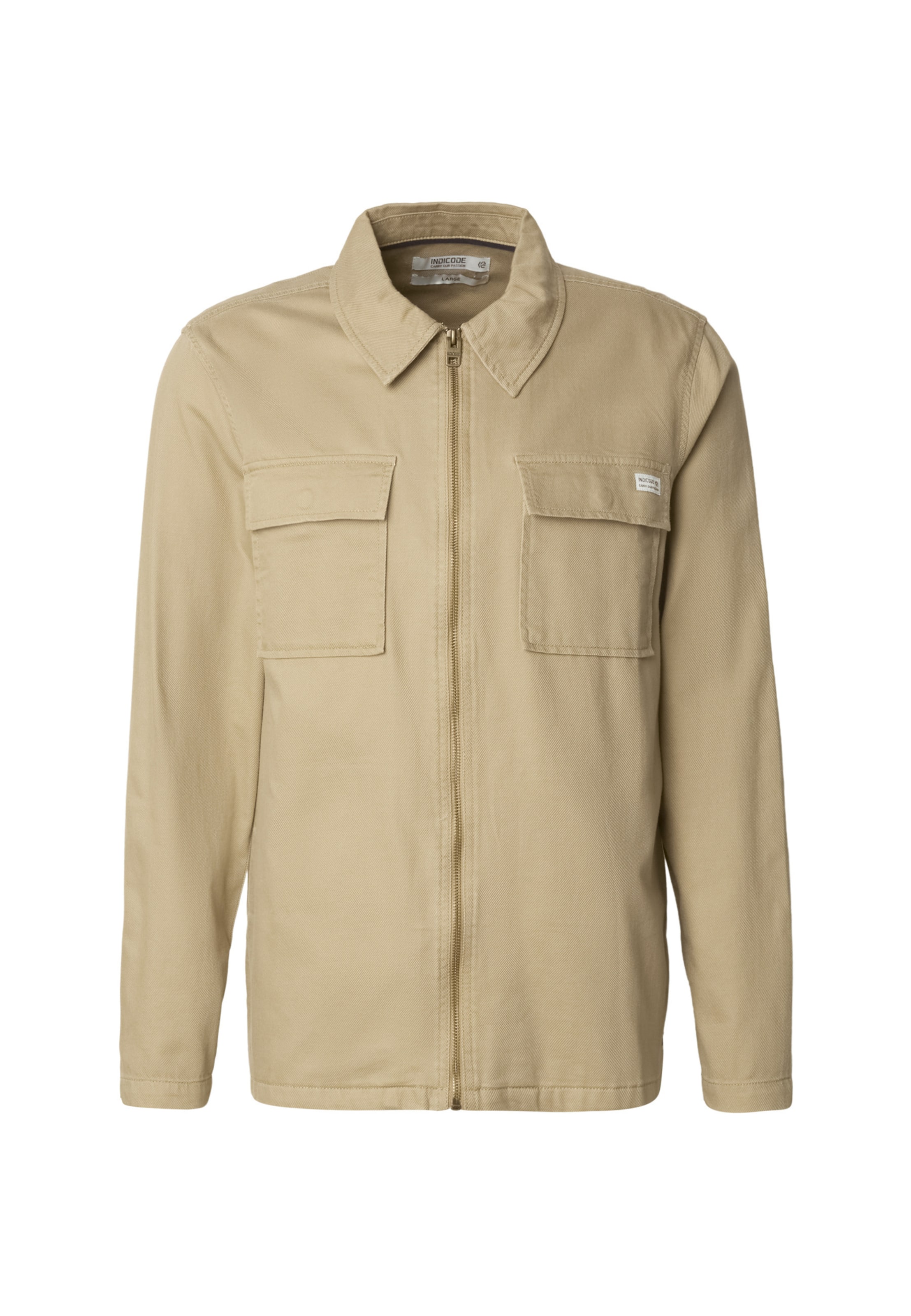 INDICODE JEANS Jacke 'Melaton' in Beige: Vorderseite