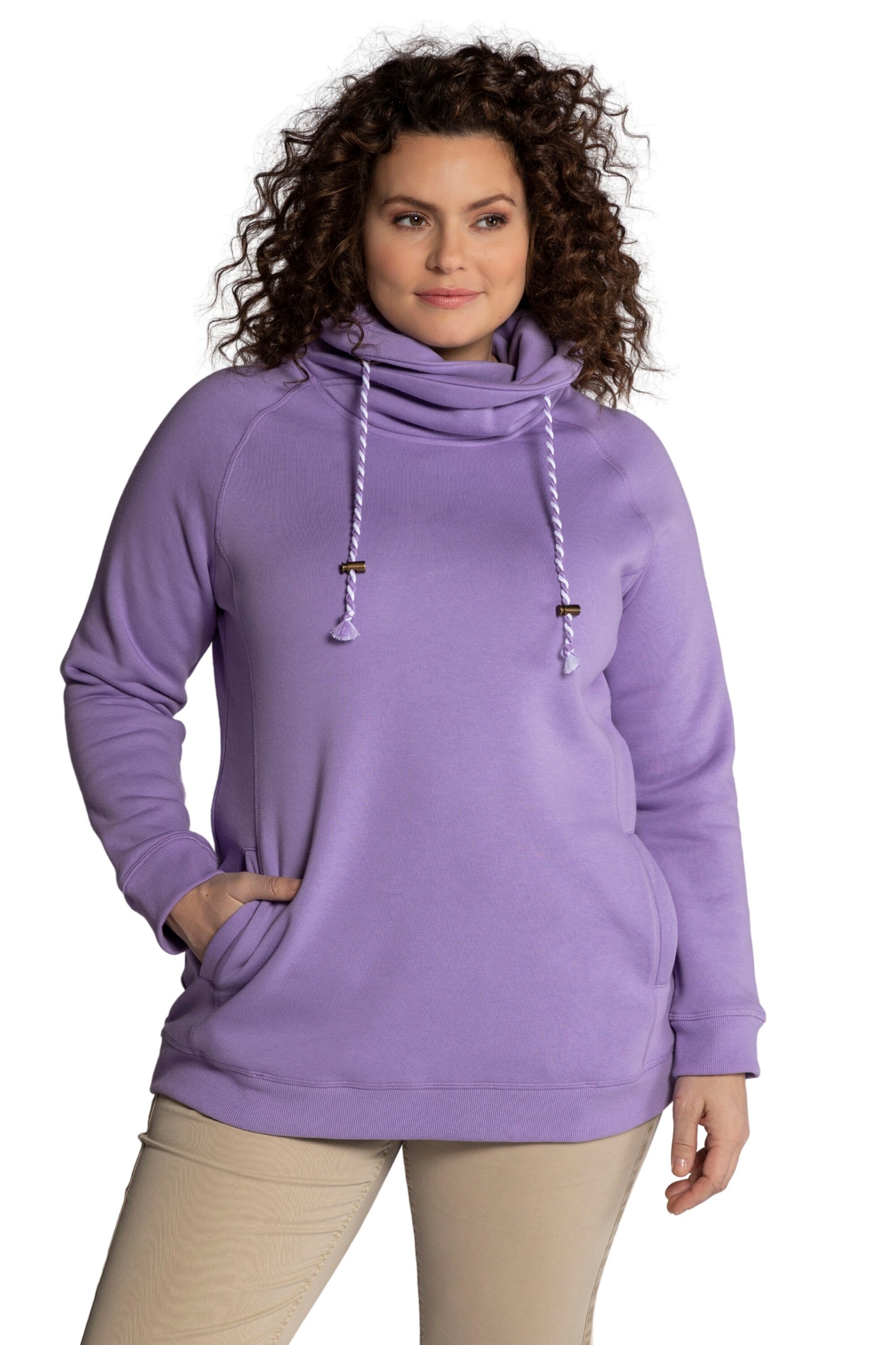 Ulla Popken Sweatshirt in Lila: voorkant