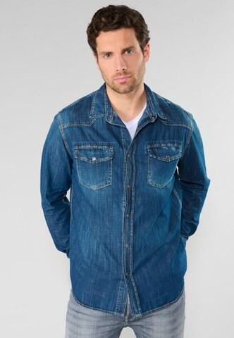 Le Temps Des Cerises Tussenjas 'JUANITO' in Blauw: voorkant