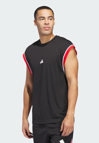 ADIDAS PERFORMANCE - Camisa funcionais 'Basketball All-World' em preto: frente