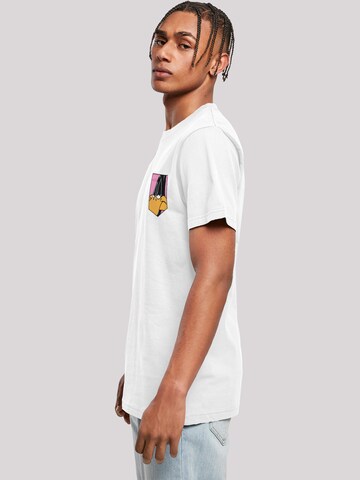 T-Shirt 'Looney Tunes Daffy Duck Face' F4NT4STIC en blanc
