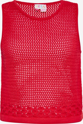 IZIA Knitted Top in Red: front