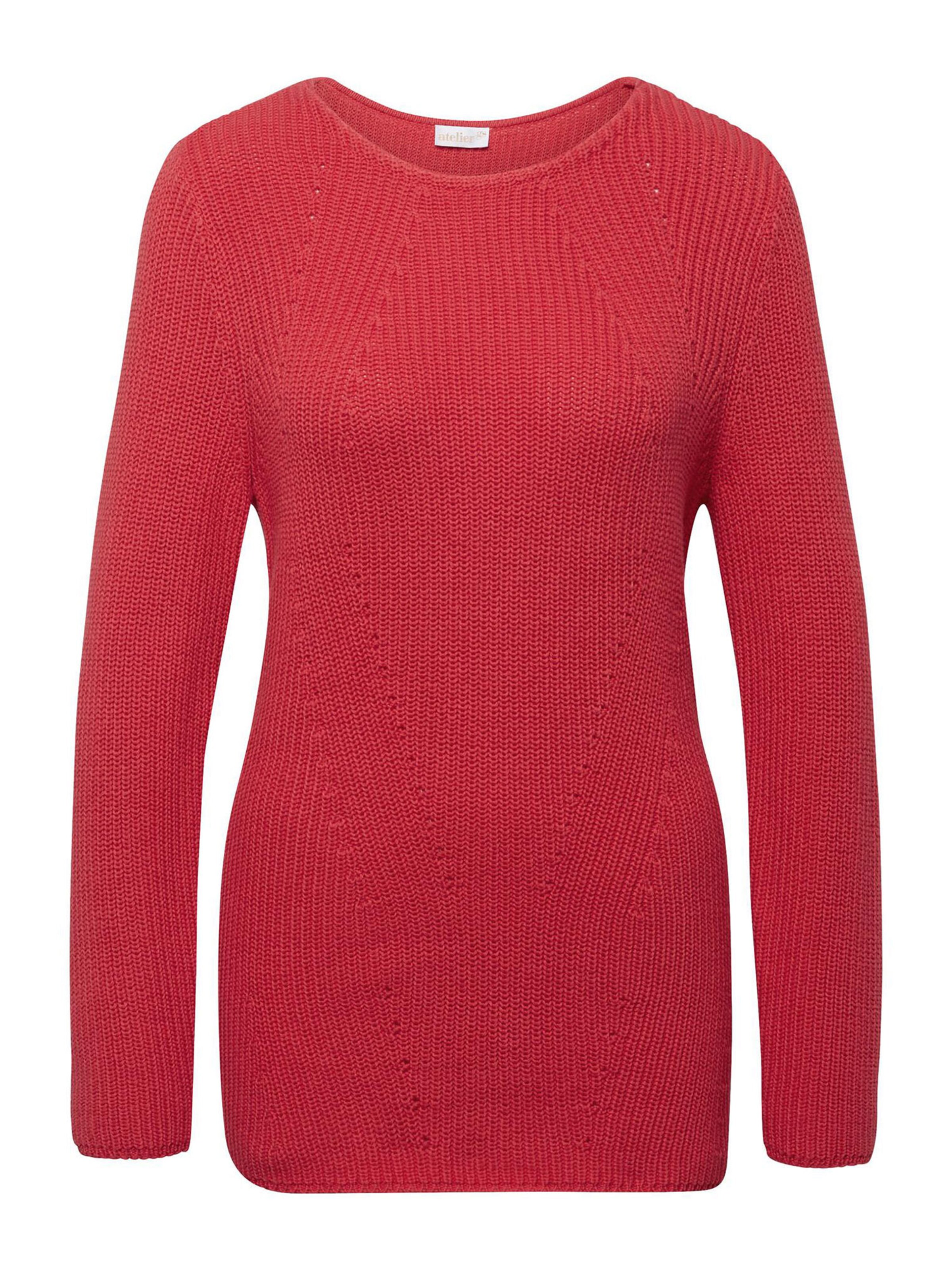 Goldner Pullover in Rot: Vorderseite