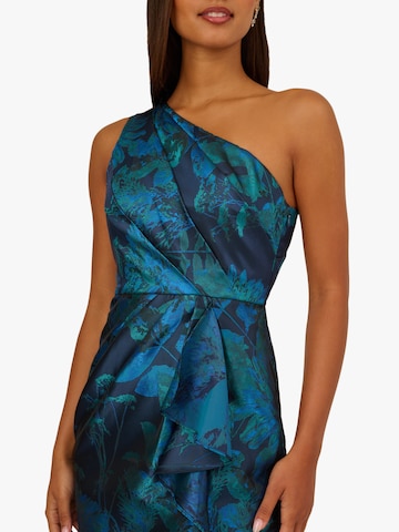 Adrianna Papell Avondjurk 'One Shoulder Jacquard Gown' in Blauw