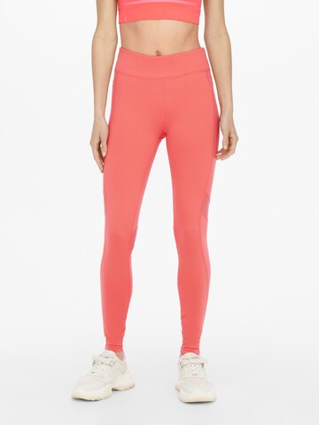 ONLY PLAY Skinny Workout Pants 'Camp' in Orange: front