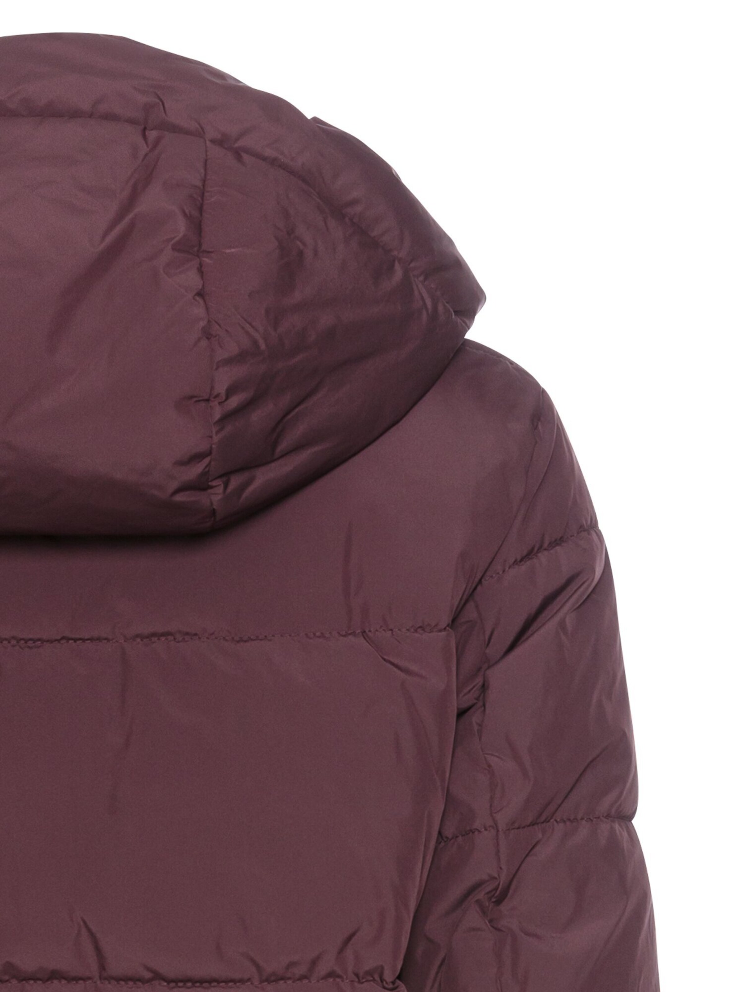 CAMEL ACTIVE Langer Puffermantel mit gefütterter Kapuze in Rot